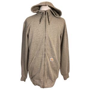 Carhartt FR Flame Resistant Hoodie Men’s Size Medium Tall Full Zip Gray